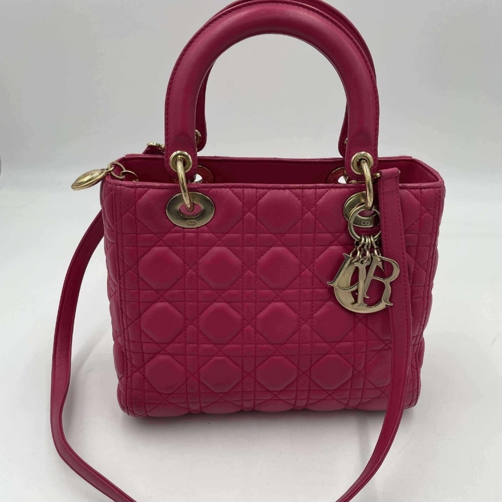 Pink Quilted Handbag